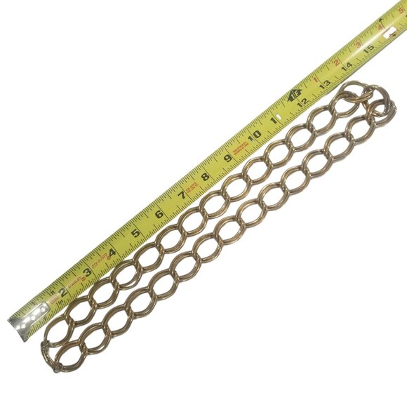 Napier Gold Chain Necklace with Double Oval Loops - Picture 6 of 10